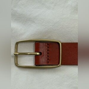 brown leather belt